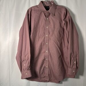 Jos A Bank Men's Travelers Collection Dress Shirt Dusty Rose 16.5-34